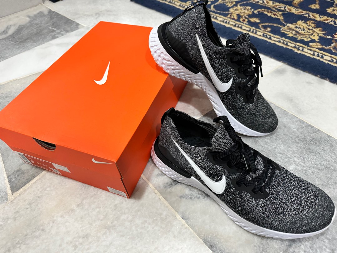 Nike epic react shop flyknit oreo on feet