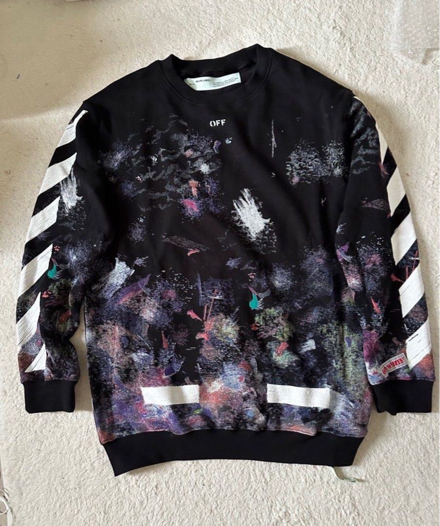 Galaxy off white crewneck hot sale