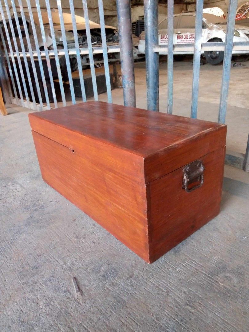 Old Baul (Category: Storage Boxes & Baskets) located in Paranaque City. Submitted by mommykiee (Listing ID 1283503699, Image 3). Description: Old Baul Made of narra wood Size: L31 W15 H14inch. Newly stripped & varnished Ready to use.