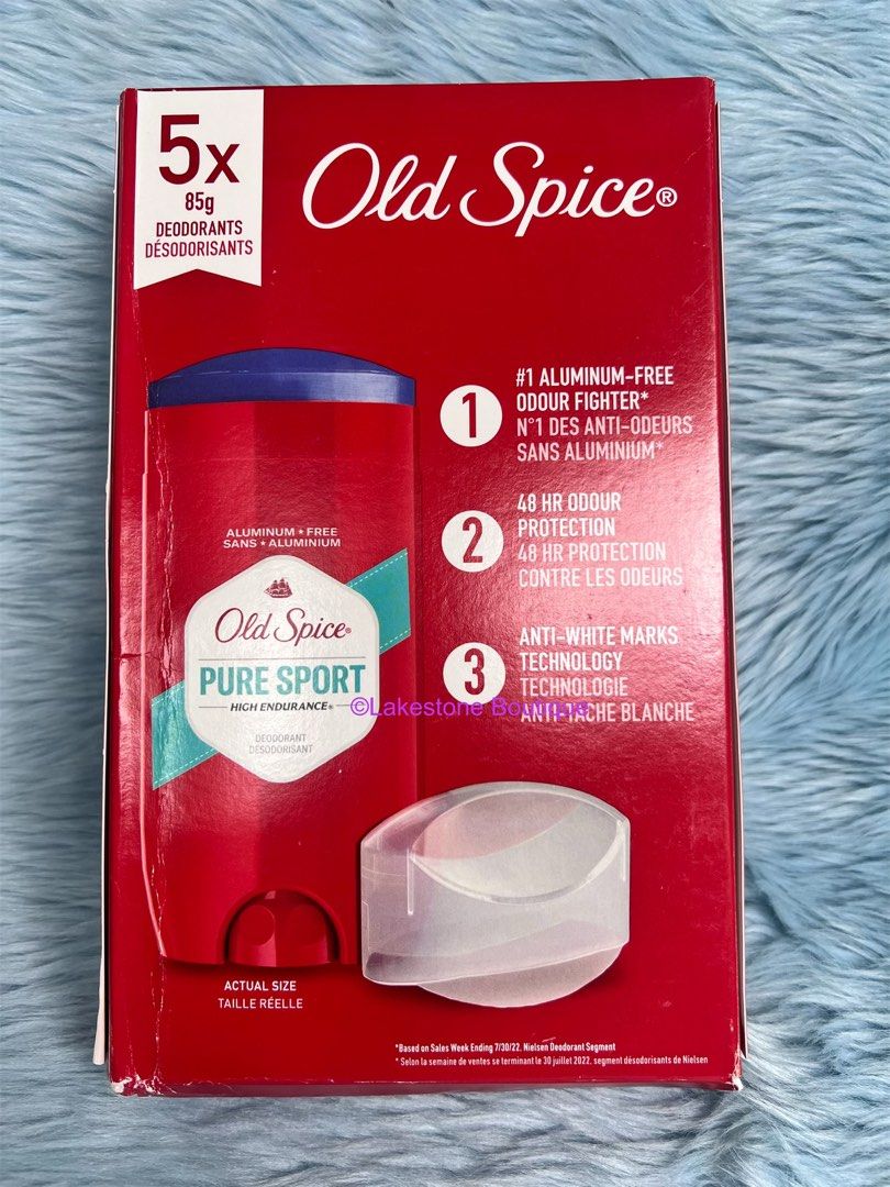 Old Spice High Endurance Deodorant, Aluminum Free, 5 x 85 g