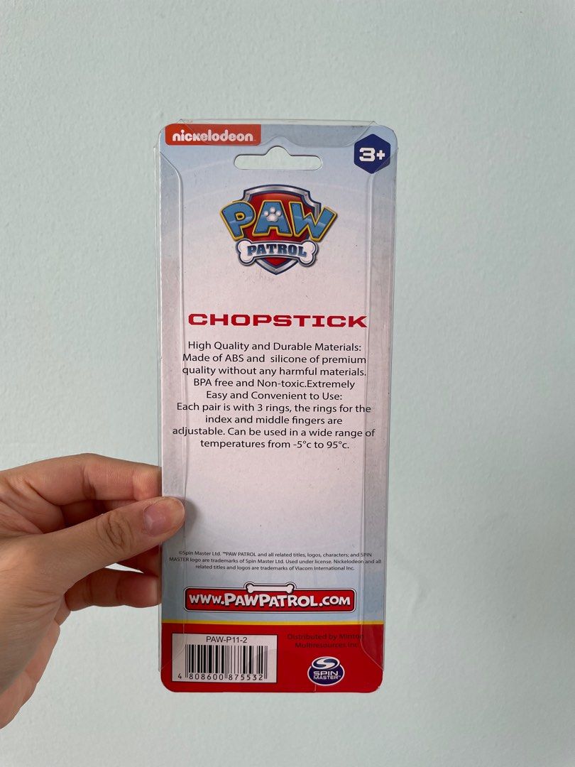 Paw Patrol Training Chopsticks (Category: Weaning & Toddler Feeding) located in Quezon City. Submitted by girlwhohaseverything (Listing ID 1283563636, Image 3). Description: Teach kids how to use chopsticks with this trainer!.