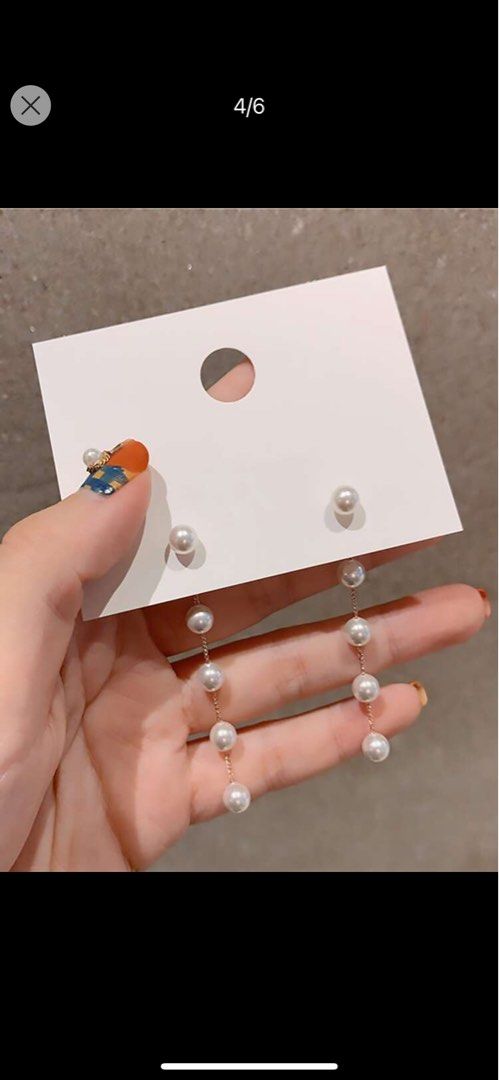 Chain shop tassel earrings