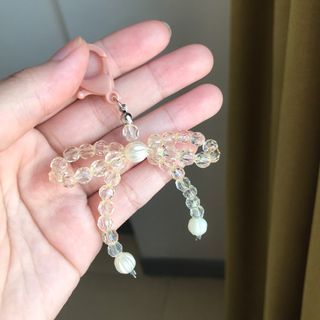 Pearl Coquette Bow Charms - Mini Ribbon keychain