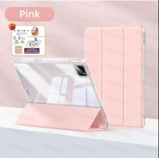 PINK iPad Case for iPad 12.9 Acrylic Tablet Cover With Pencil Holder