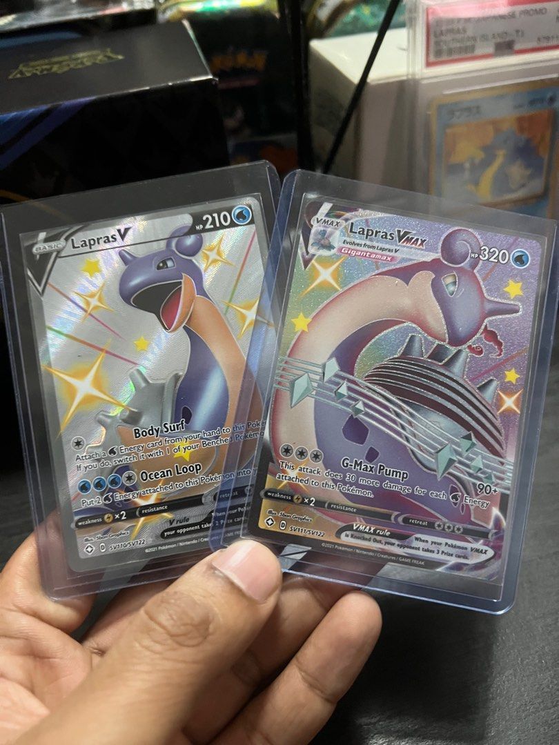 shiny lapras pokemon card V - SV110/SV122 - Holo Rare - Shining Fates Any notable flaws or damage to this item will be noted in this listing Shiny Pokmon Cards Of Pokmon