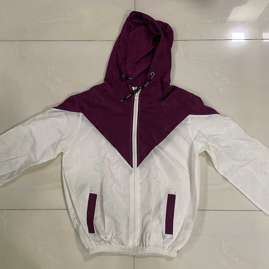 Purple and teal windbreaker sales