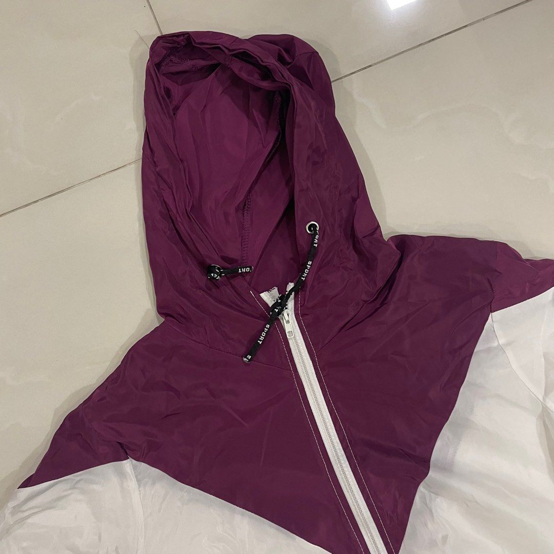 Purple and white best sale windbreaker