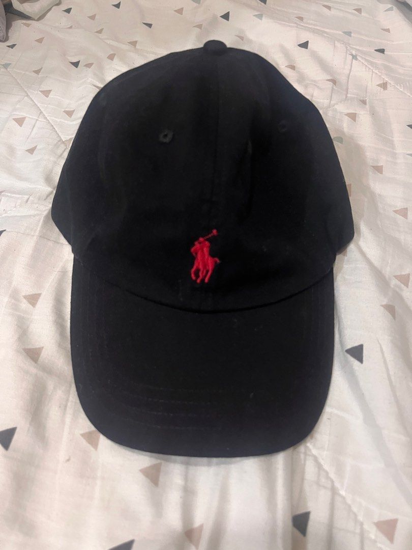 Ralph lauren black and red cheap cap