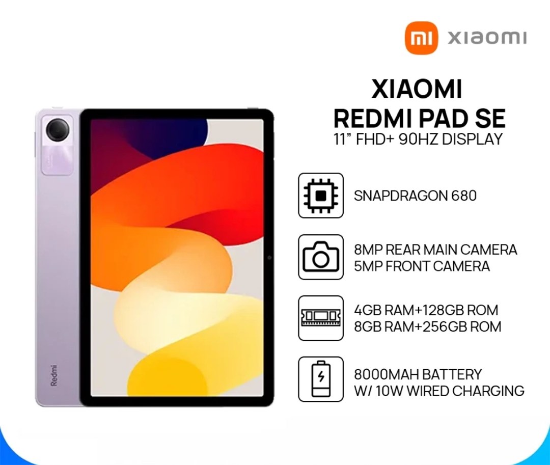 Global Version Xiaomi Redmi Pad SE Snapdragon® 680 128GB / 256GB