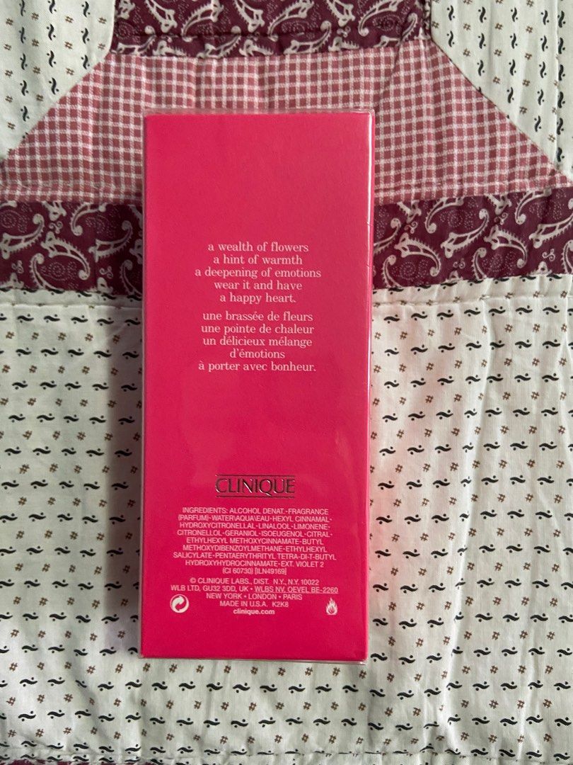 SELLING BELOW SRP Clinique Perfume (Category: Fragrance & Deodorants) located in Quezon City. Submitted by 072500 (Listing ID 1283478103, Image 2). Description: 100ml Bottle Selling for P4240 in Rustans Unopened & Unused.