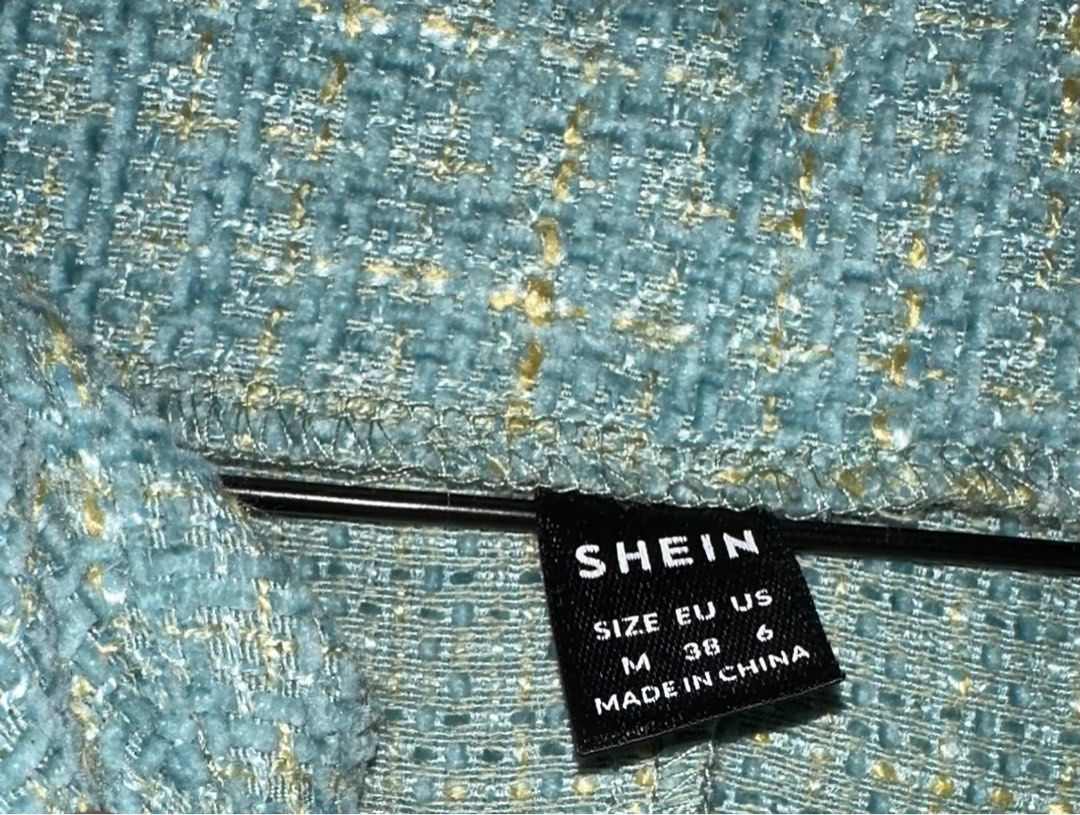 Shein blazer and skirt (Category: Sets or Coordinates) located in Quezon City. Submitted by skoom (Listing ID 1283442715, Image 2). Description: Used only once. SKIRT size fits more of a SMALL size. But blazer fits small to medium. Can be bought separately: Blazer - 360 Skirt - 360 Shipping fee shouldered by the buyer via Grab. .