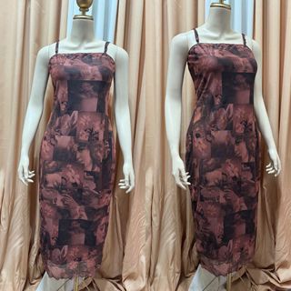 SHEIN PLUS SIZE VINTAGE DESIGN MAXI DRESS, Women's Fashion, Dresses & Sets,  Evening dresses & gowns on Carousell