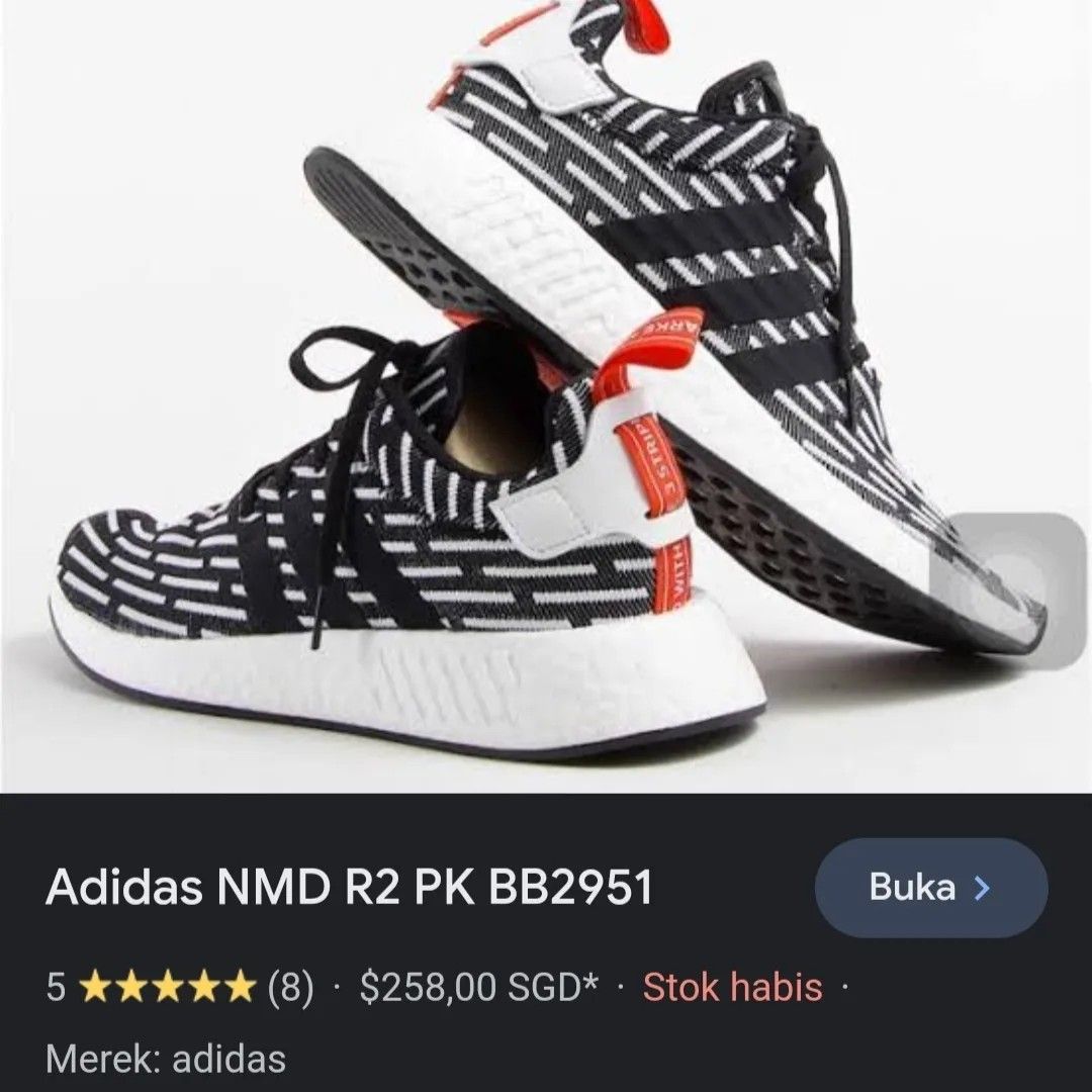 SIZE 44 INSOLE 28 5 CM SEPATU SECOND ADIDAS NMD R2 MADE IN