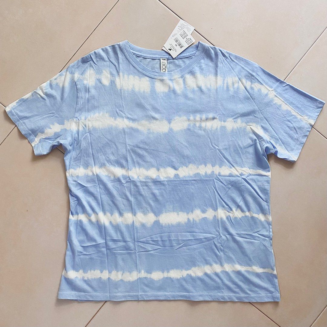 Blue X White Tie Dye Shirt