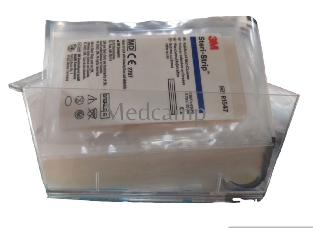 Steri-Strips 3M 1/2 inches 50's (Category: Medical Supplies & Tools) located in Manila. Submitted by medcamp (Listing ID 1283456182, Image 2). Description: Steri-Strips are typically used for cuts or wounds that aren't too severe, or for minor surgery. They help seal wounds by pulling the two sides of the skin together without making any contact with the actual wound. This reduces the chance of introducing any bacteria or other substances into th