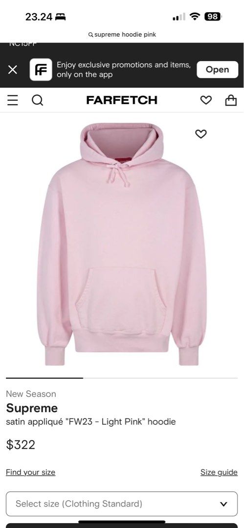 Baby pink oilogic supreme hoodie