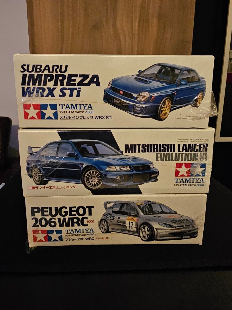 Tamiya 1/24 kit (Category: Vehicle & Diecast Models) located in Singapore. Submitted by sambala (Listing ID 1283579708, Image 1). Description: 3 new in box model kit for sale. Take all for $100..