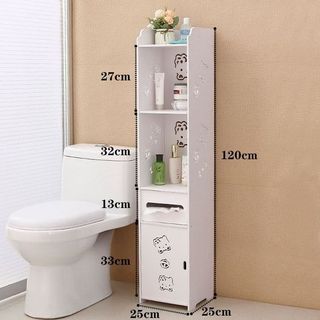 Toilet Cabinet Waterproof Floor-Standing Rack Multi-Layer Bathroom Gap Side Narrow