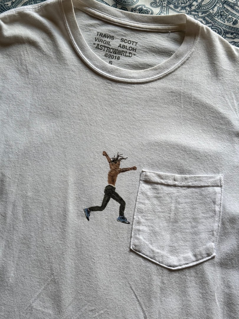 Travis Scott x Virgil Abloh By a Thread Tee Men s Fashion Tops