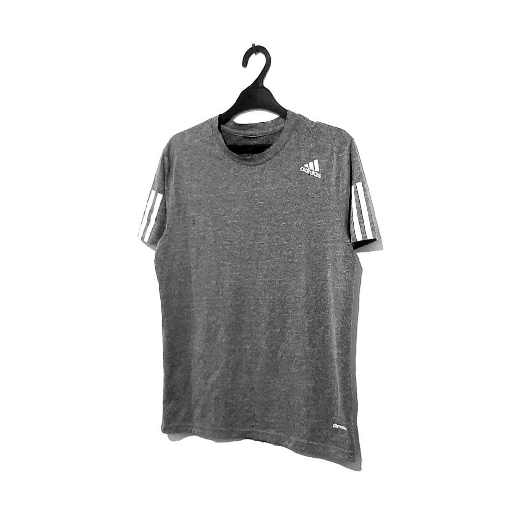 Tshirt Adidas Stripe Grey misty Original x uniqlo zara nike Olah Raga Baju Olahraga di Carousell