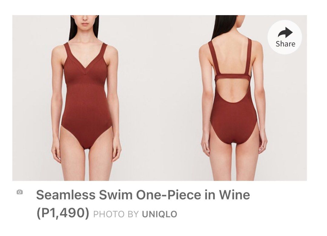 UNIQLO Seamless Swim One Piece in Black Women s Fashion Swimwear Bikinis Swimsuits on Carousell