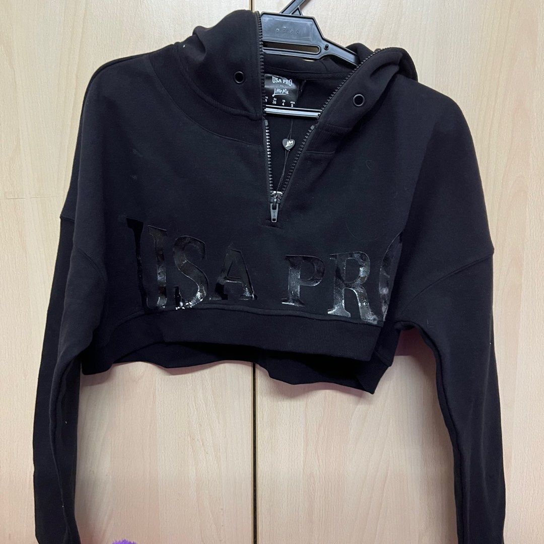 Usa pro cropped hoodie discount