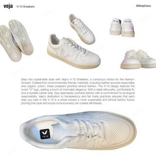 Veja V10 V-10 white sneakers
