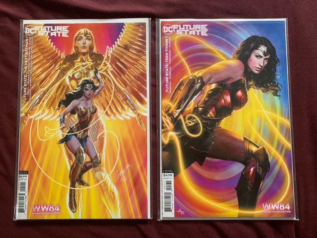 Wonder Woman 1984 Variant Covers (Category: Comics & Manga) located in Manila. Submitted by wwab18 (Listing ID 1283603369, Image 1). Description: Wonder Woman 1984 Variant Cover SET: Future State: Teen Titans #1 Future State: The Next Batman #1 Payment thru GCash Pickup thru Grab/Lalamove within Manila.