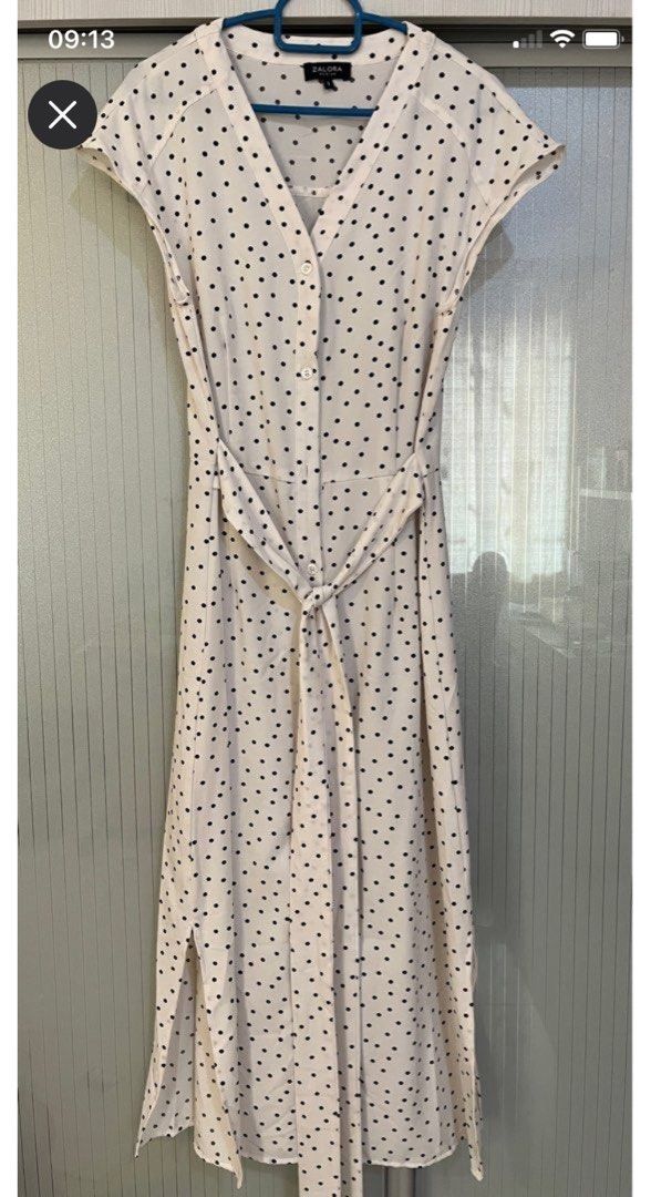 Zalora polka dot dress top