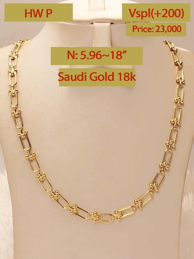 18k saudi gold tiffany inspired (Category: Necklaces) located in Quezon City. Submitted by amia32388 (Listing ID 1285921504, Image 1). Description: 5.9 g 18in.