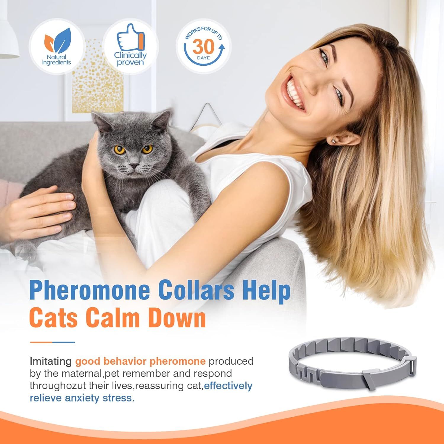 View of Amazon.com: Cats Calming Collar