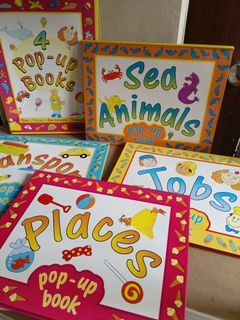 4 Pop-Up Books Jobs, Places, Sea Animals and Transport