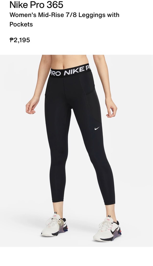 Nike Pro 365 Women's Mid-Rise 7/8 Leggings