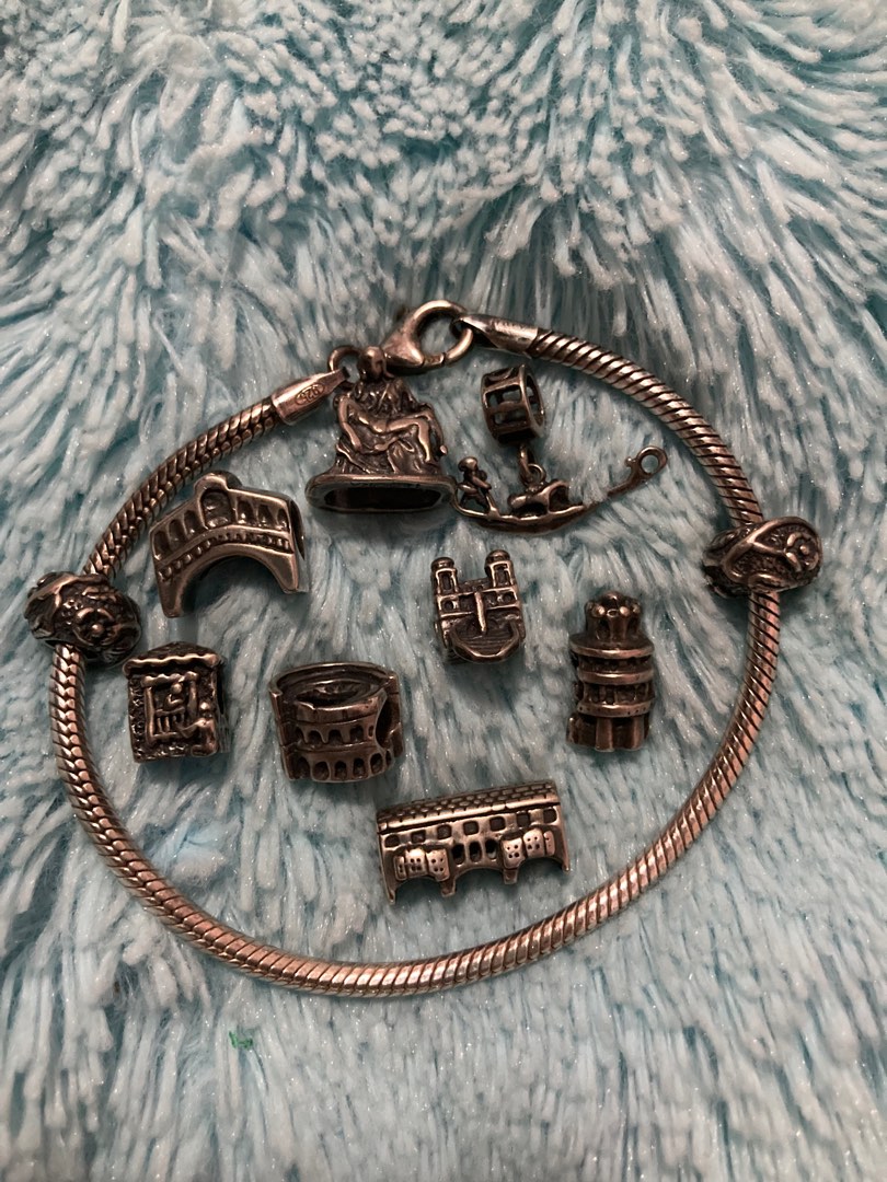 Italian Pandora Silver Charm Bracelet Tedora Women s Fashion Jewelry Organizers Bracelets on Carousell