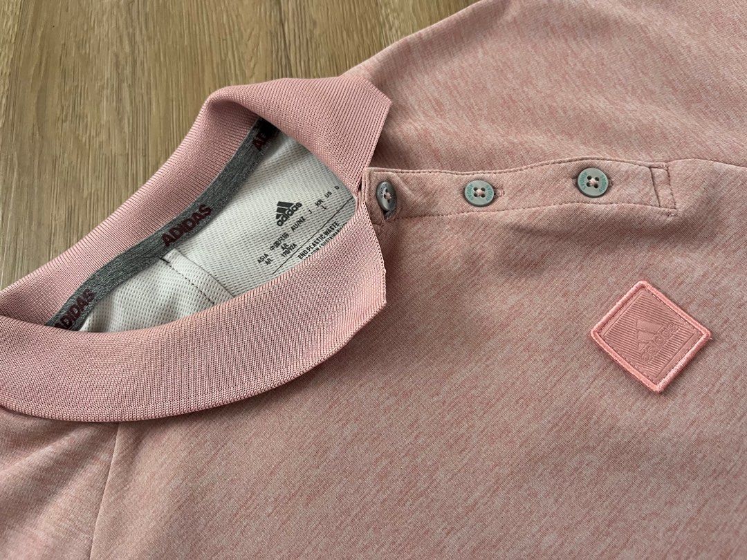 pink adidas polo