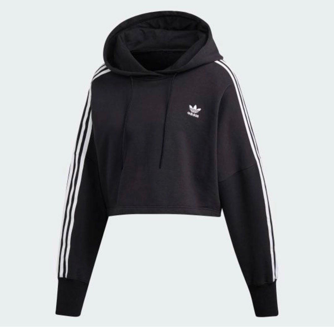 Adidas originals sale women's cropped hoodie