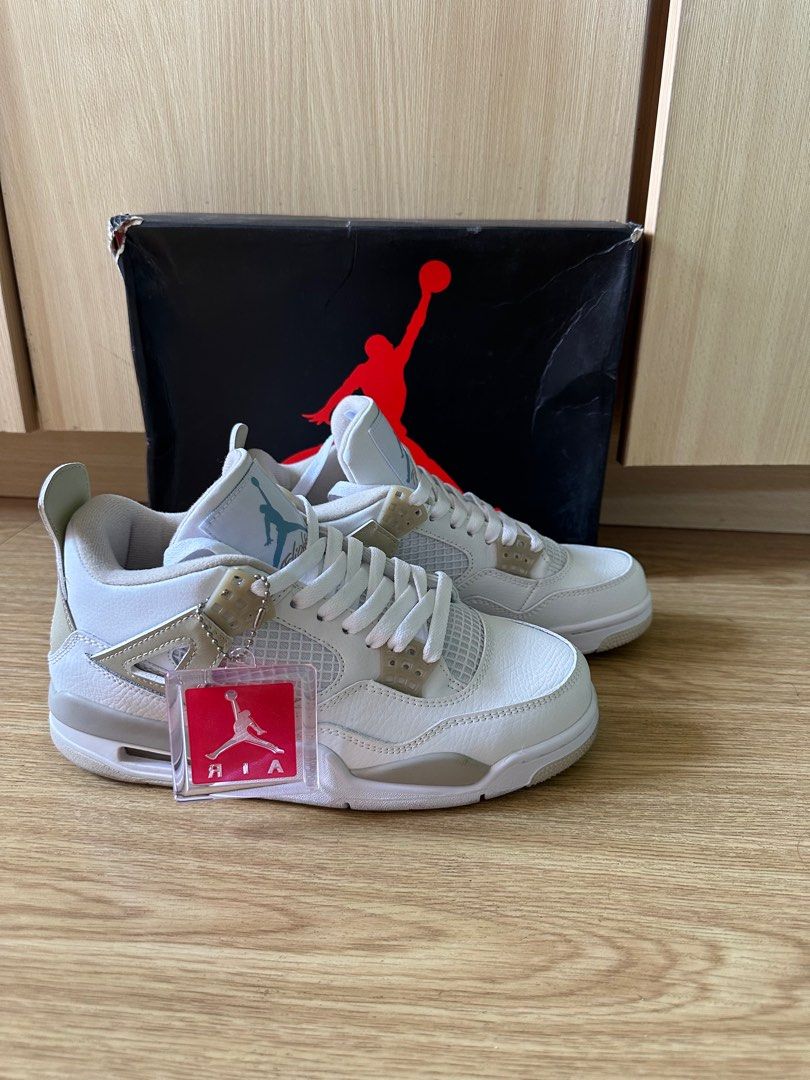 Air Jordan 4 Linen Sand (Category: Sneakers) located in Las Pinas. Submitted by t_p_a (Listing ID 1285861264, Image 3). Description: Unauthorized Authentic Used once Kept in excellent condition - no signs of wear and tear US 7.5 M/9 W.