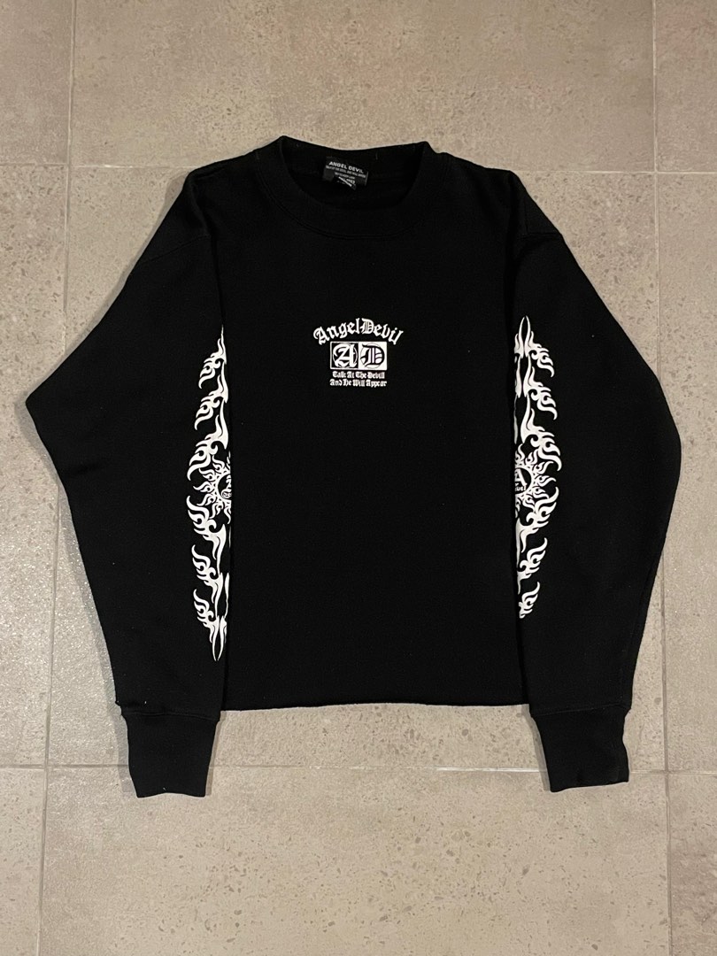 Angel Devil Sweatshirt Men s Fashion Tops Sets Hoodies on Carousell