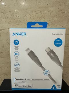 Anker Powerline III USB-C Cable with Lightning Connector (3ft) - White