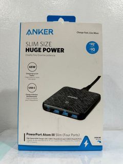 Anker PowerPort Atom III Slim (Four Ports, 1 USB-C & 3 USB-A)