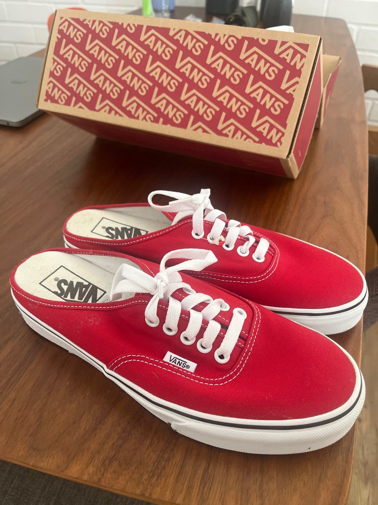 Red van shop tennis shoes