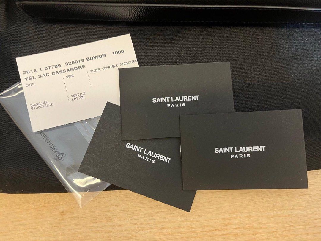 Yves saint laurent authenticity card outlet