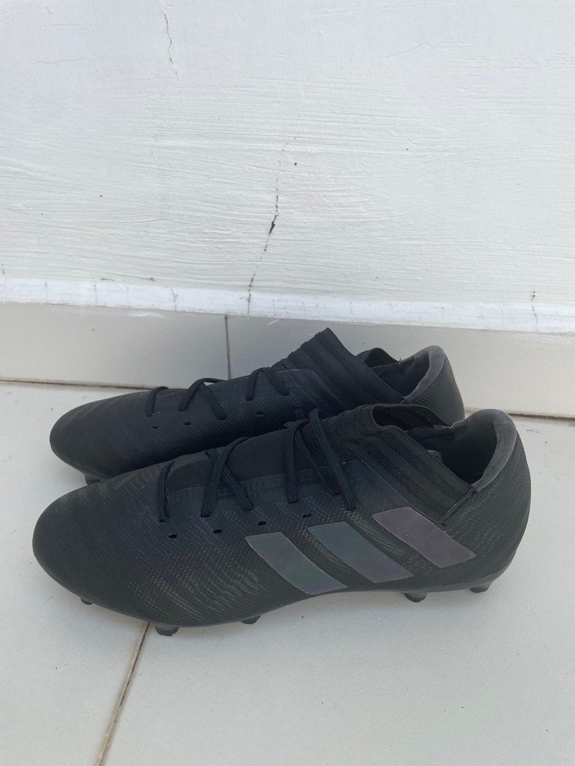 Black nemeziz football boots clearance