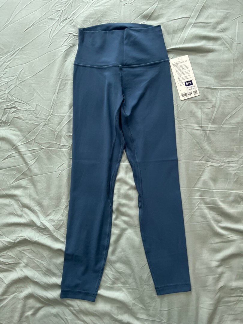 Lululemon Move Lightly Pant 25” Blue Tied Washed Faded Size 6