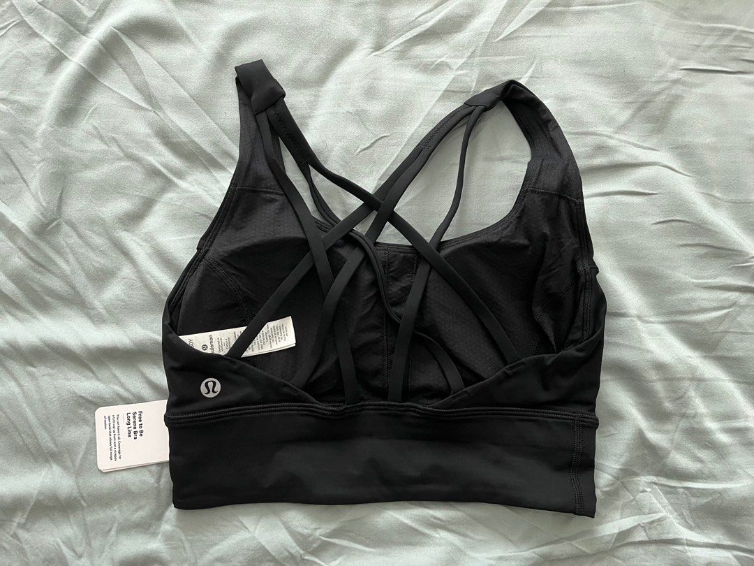 Lululemon free to be longline sports bra in black size 2, Women's