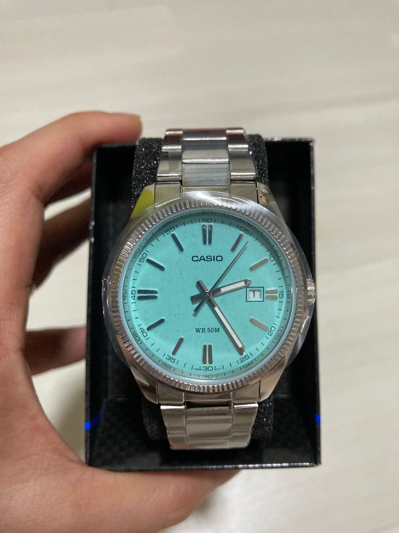 Brand New Tiffany Blue CASIO MTP 1302PD 2A2VEF Men s Fashion