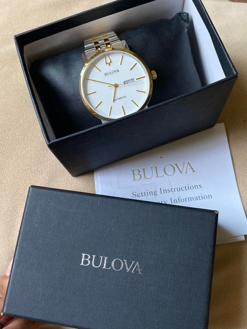 Bulova American Clipper 44mm Automatic (Category: Women's Watches) located in Davao. Submitted by akvtOS (Listing ID 1285861412, Image 1). Description: New and unused, purchased from US. Rfs-- need resources for school. meet up un Davao only in Puan..