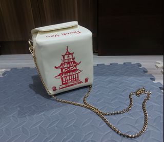 Leather Chinese  take out box  bag