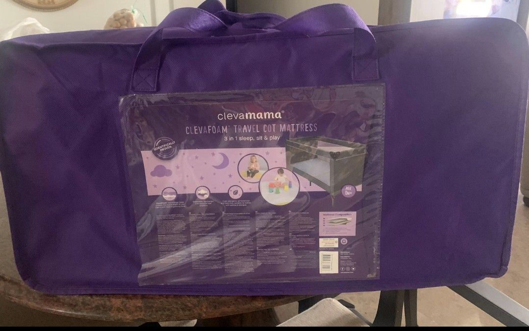 Clevamama foam 3 in 1 travel cot shop mattress