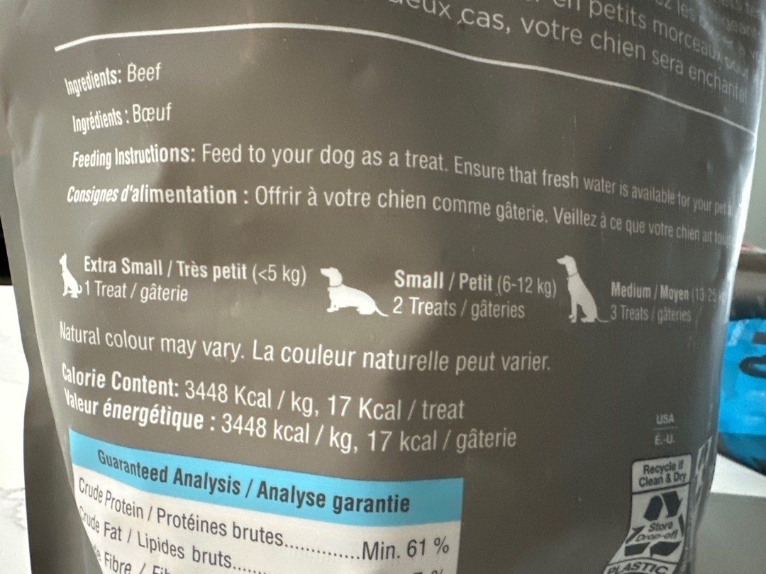 Dog delights treats (Category: Other Food & Drinks) located in Pateros City. Submitted by dly_e (Listing ID 1286016248, Image 2). Description: Free shipping if you buy 2 or more items on my list. Item is still in Canada. Via Air cargo ( approx 7-10 days) Free shipping on sea cargo ( approx 65 days) Your fur babies (dog/puppy) will surely love this treat! .